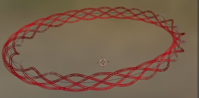 Red Ring Form Evee 3D model_3