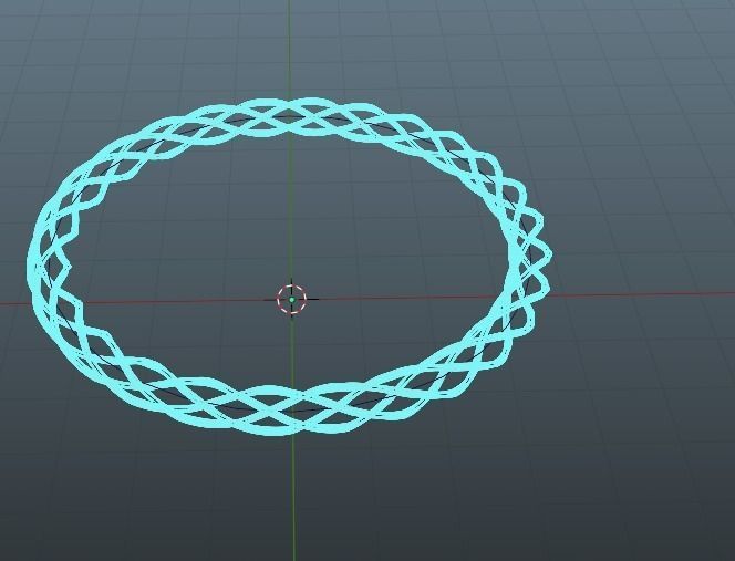 Red Ring Form Evee 3D model_2