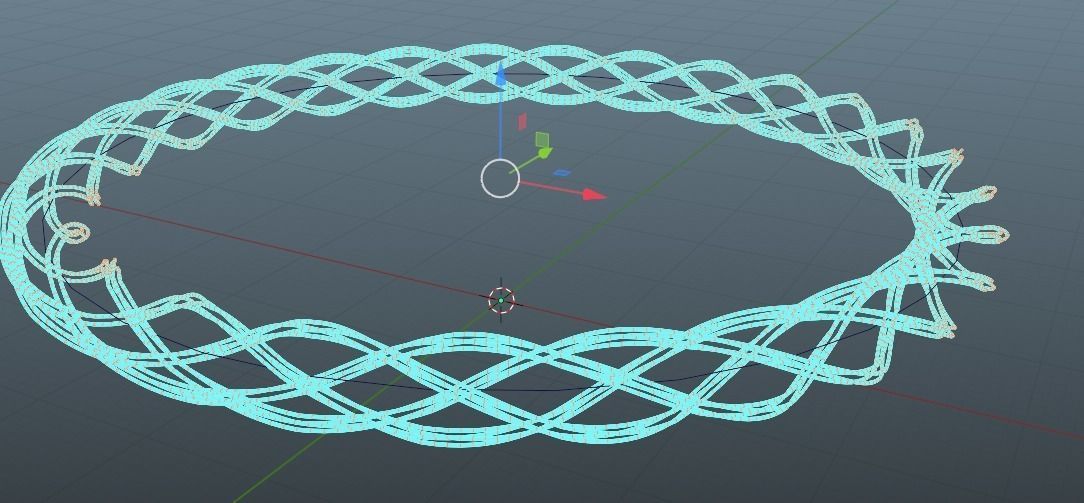 Red Ring Form Evee 3D model_1