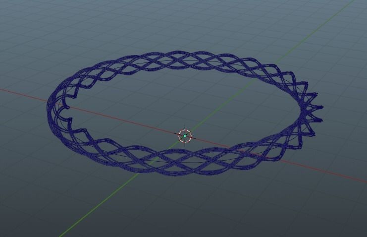 Red Ring Form Evee 3D model_4