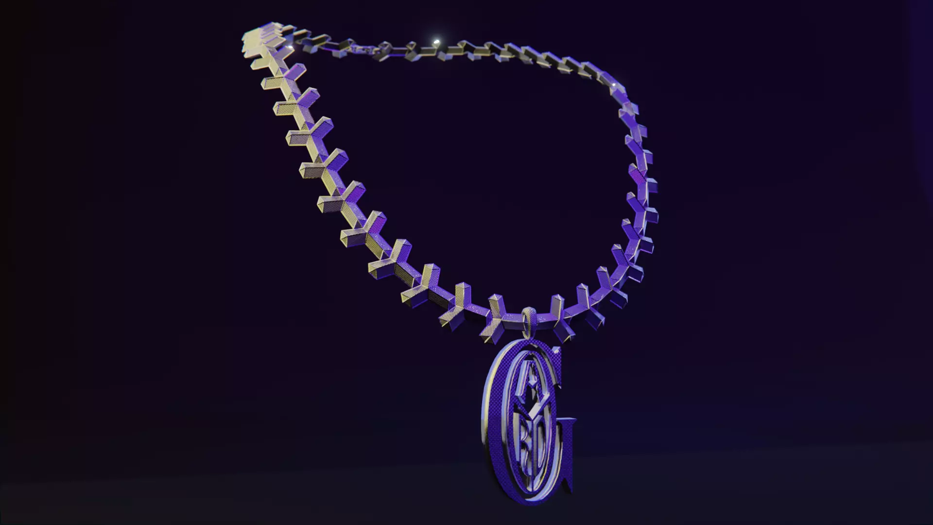 Designer Chain 1 Low-poly 3D model