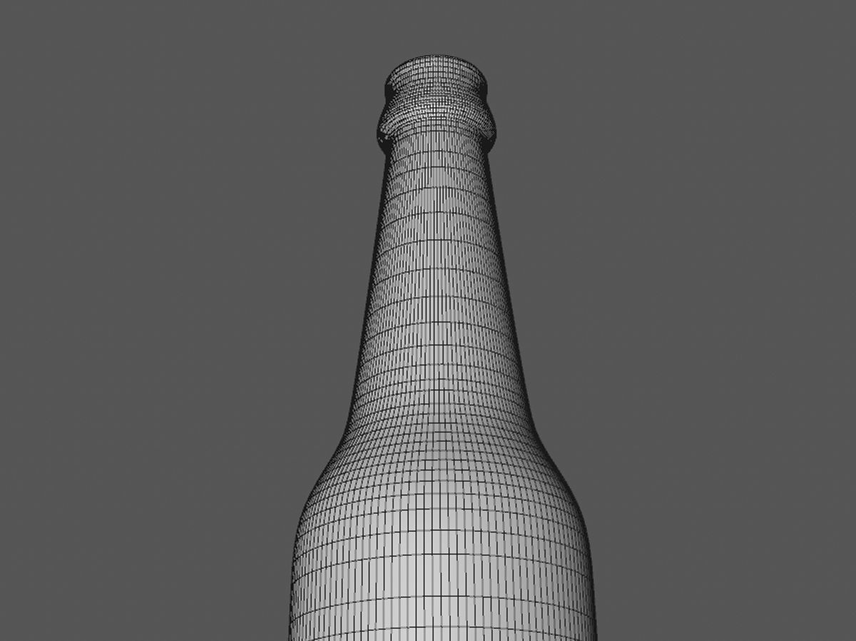 3d Beer Bottle 3D model 3D model_3