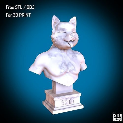 Shiba Inu Token Statue Free 3D print model
