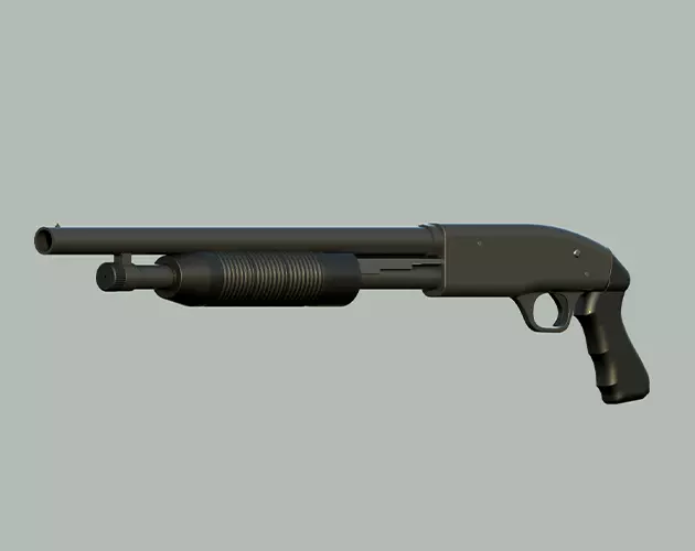 Mossberg 500 shotgun 3D model 3D model_0