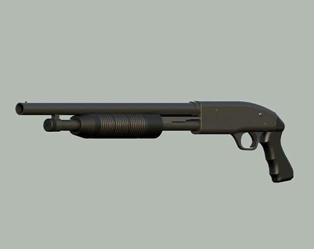 Mossberg 500 shotgun 3D model 3D model_3