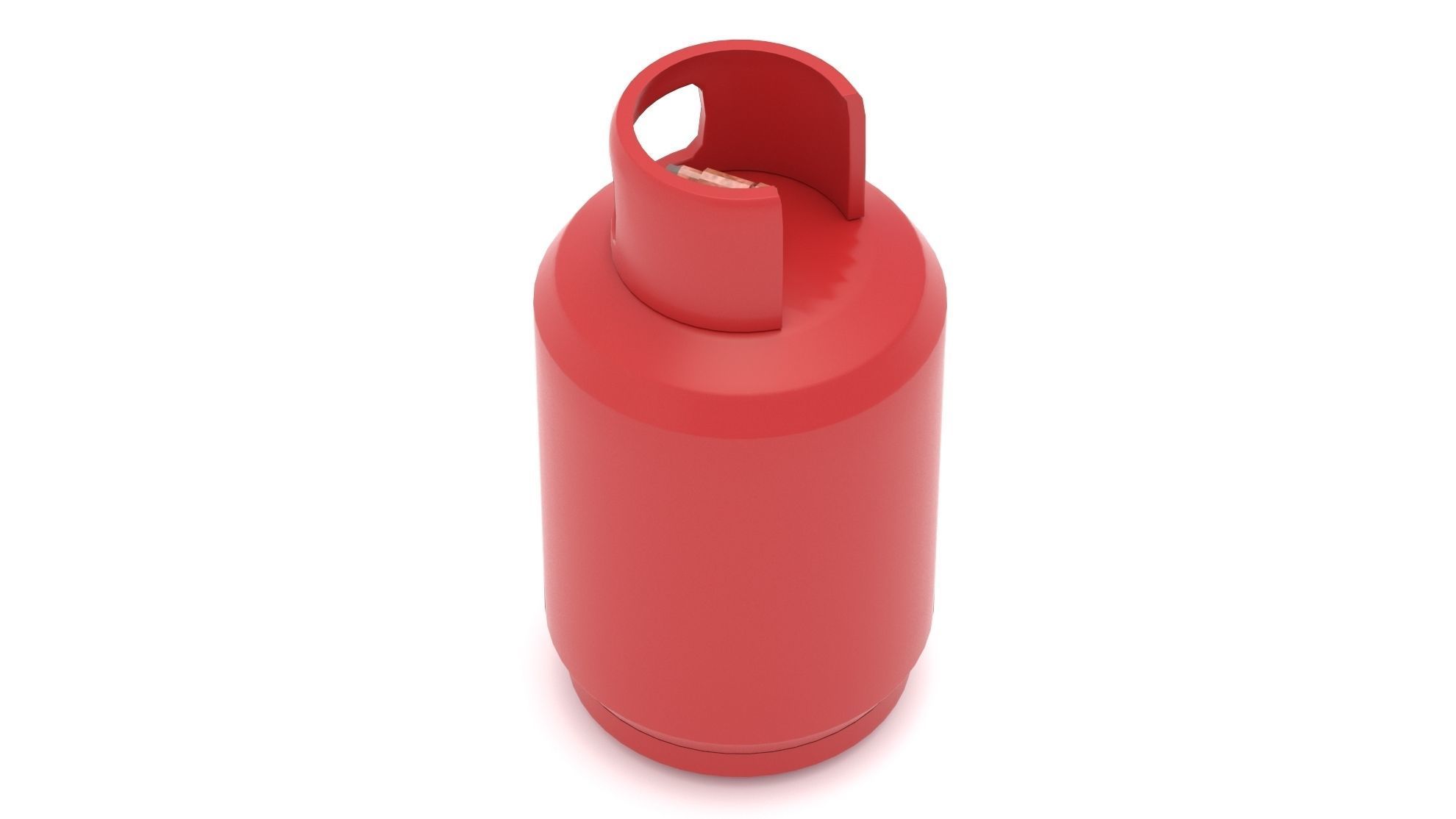 Gas Cylinder 01 Low-poly 3D model_3