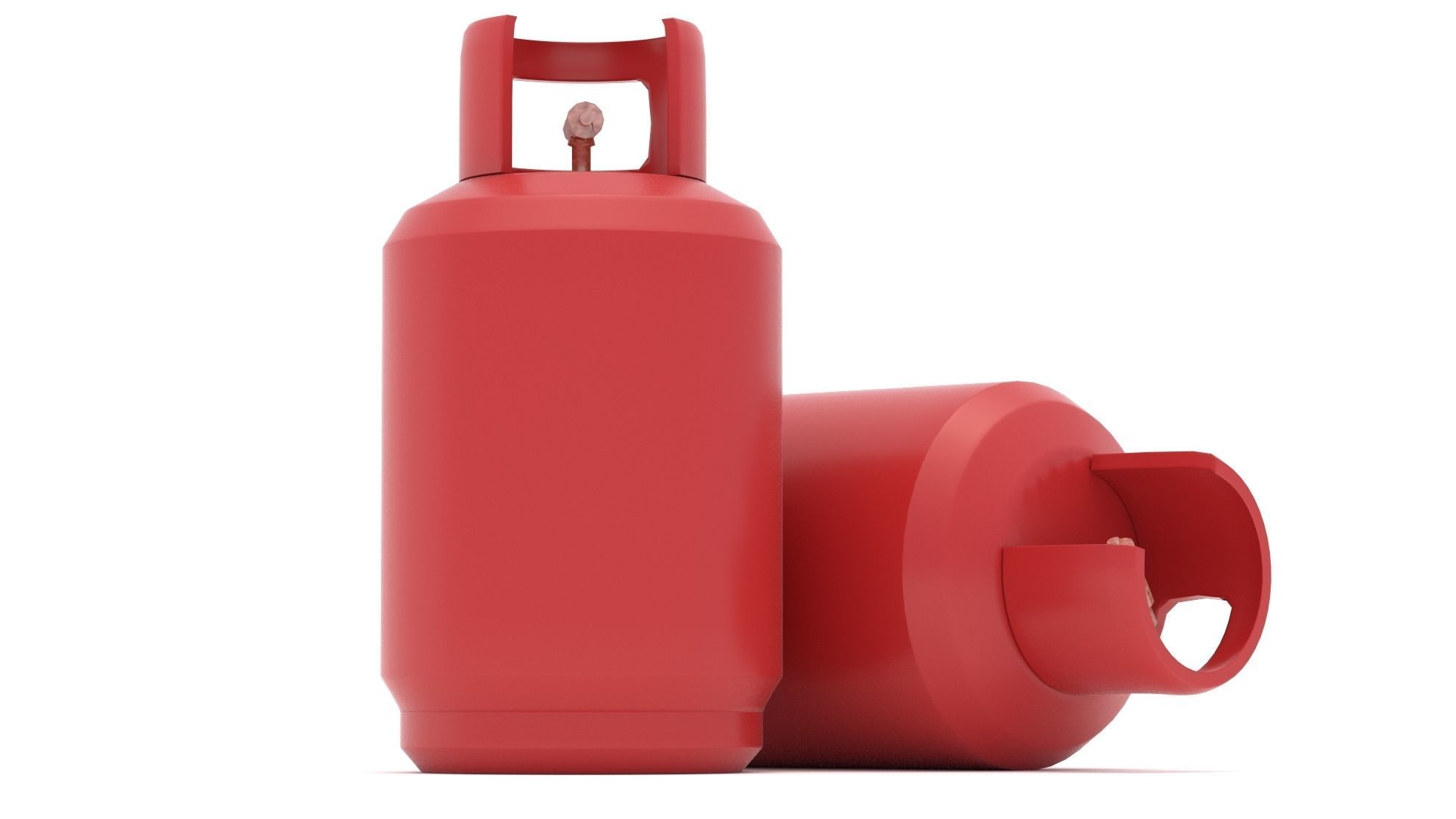 Gas Cylinder 01 Low-poly 3D model_4