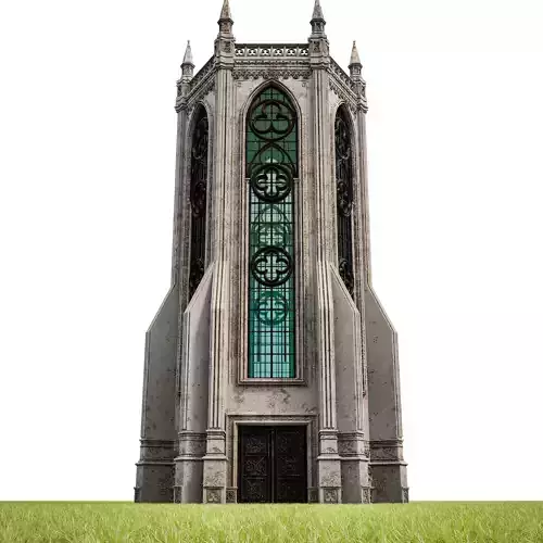GOTHIC CASTLE BUILDING 2 Low-poly 3D model
