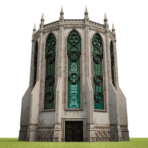 GOTHIC CASTLE BUILDING 3 Low-poly 3D model