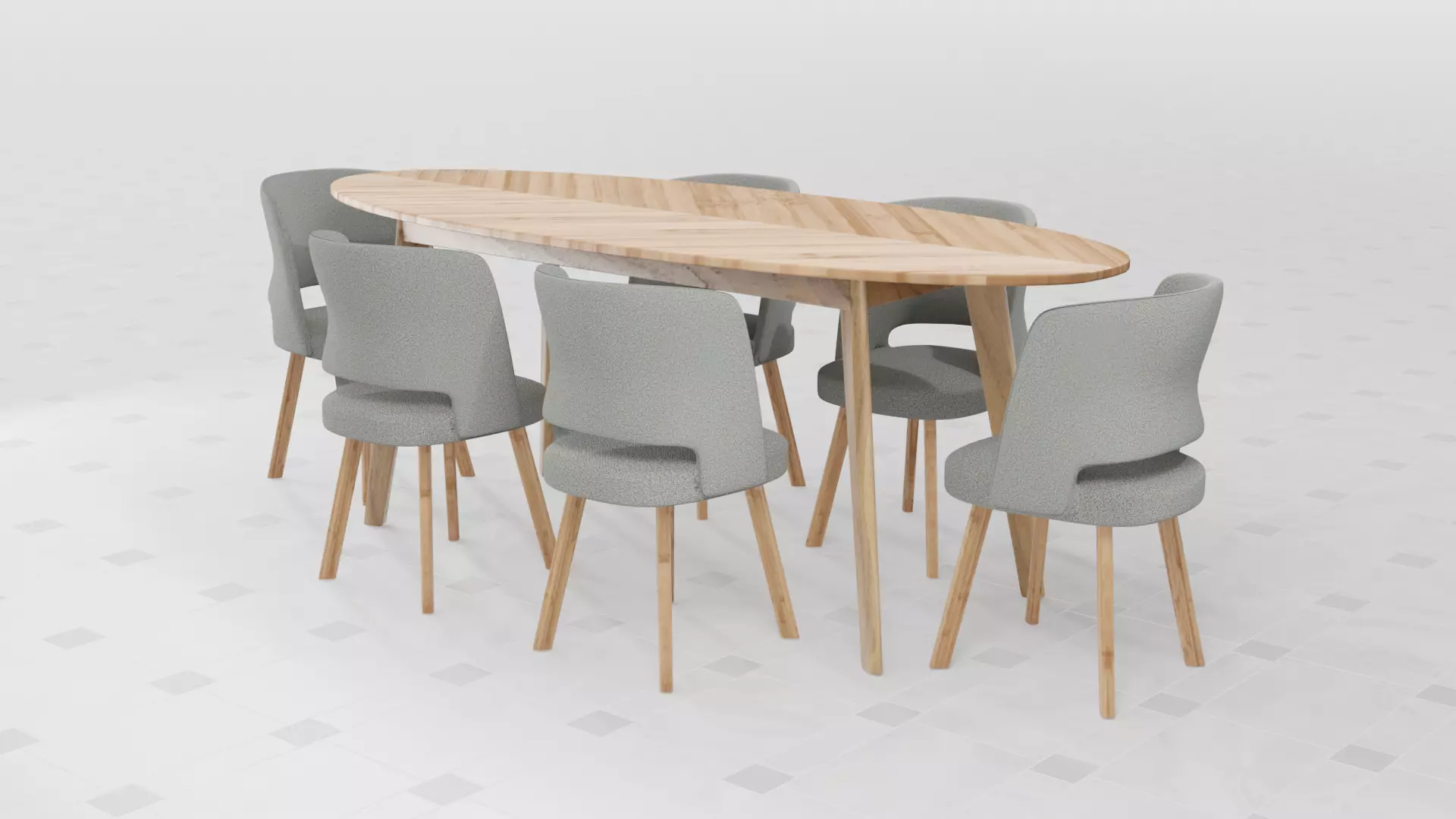 Dining Table Hight Poly  3D model_0