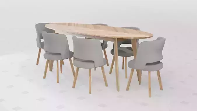 Dining Table Hight Poly 