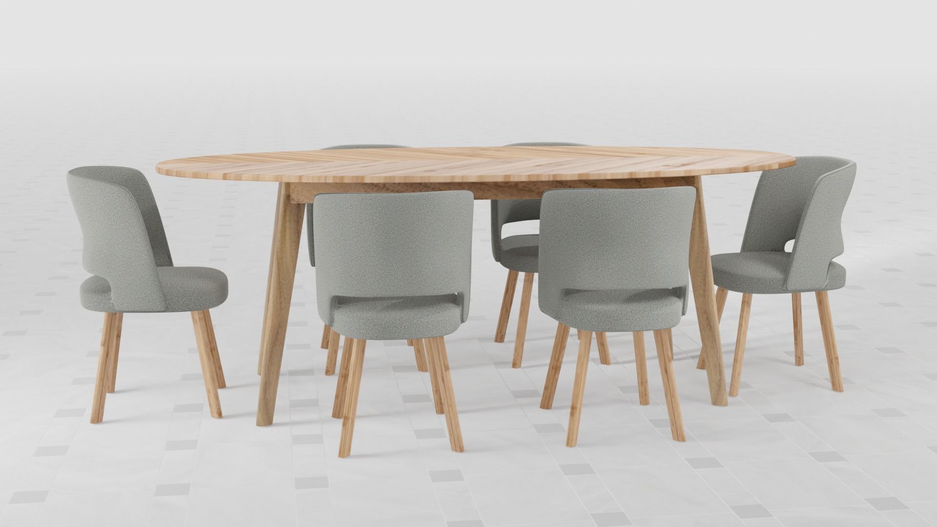 Dining Table Hight Poly  3D model_1