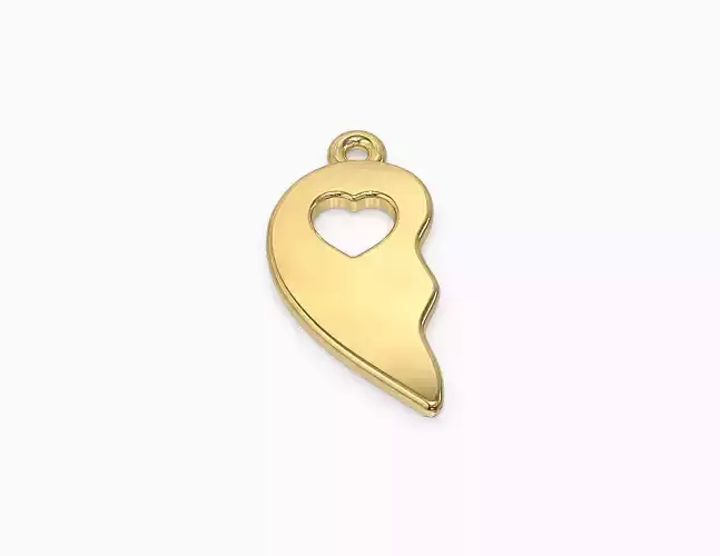 half heart pendant