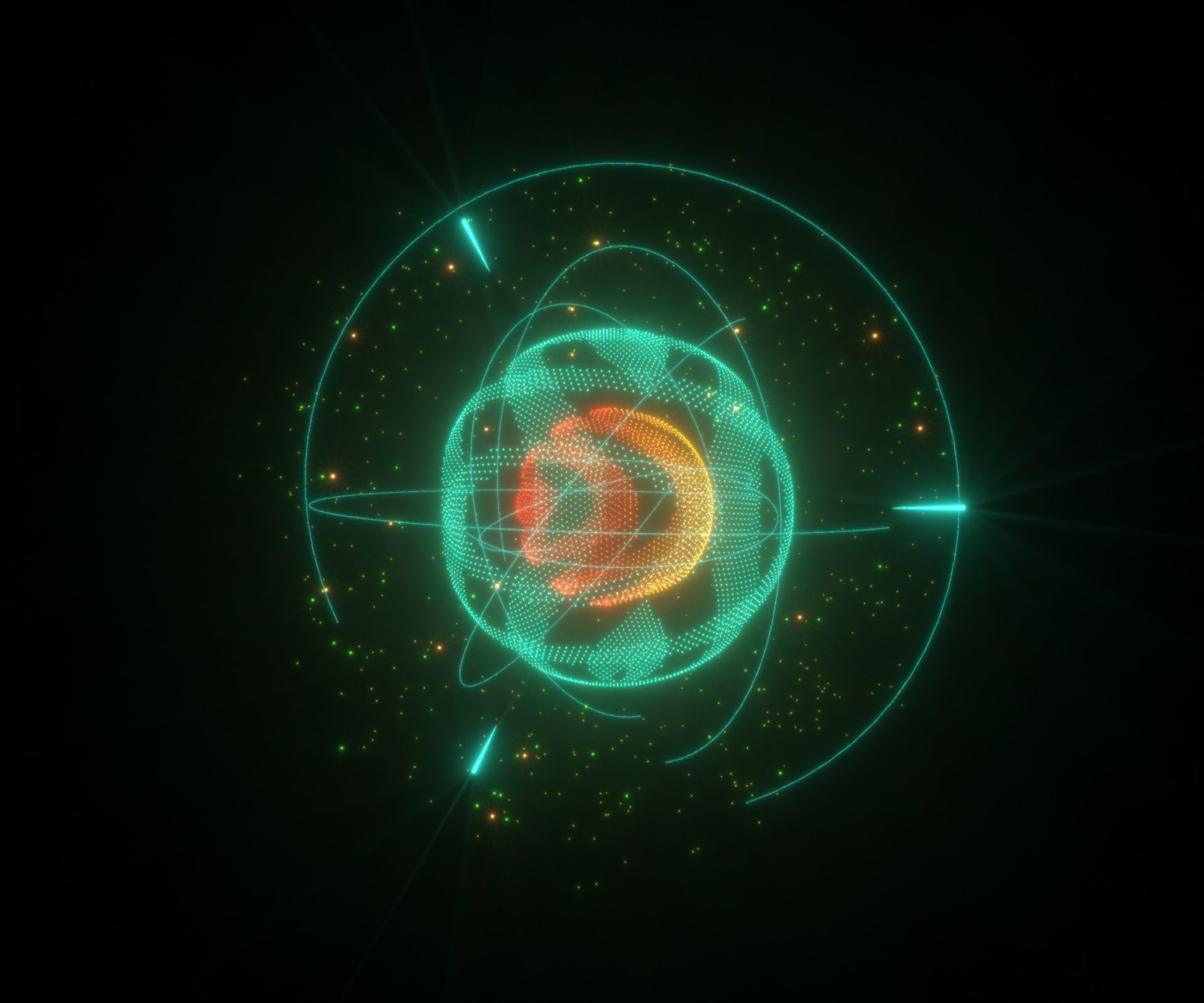 Animated Hologram core For Cinema4d 3D model_4