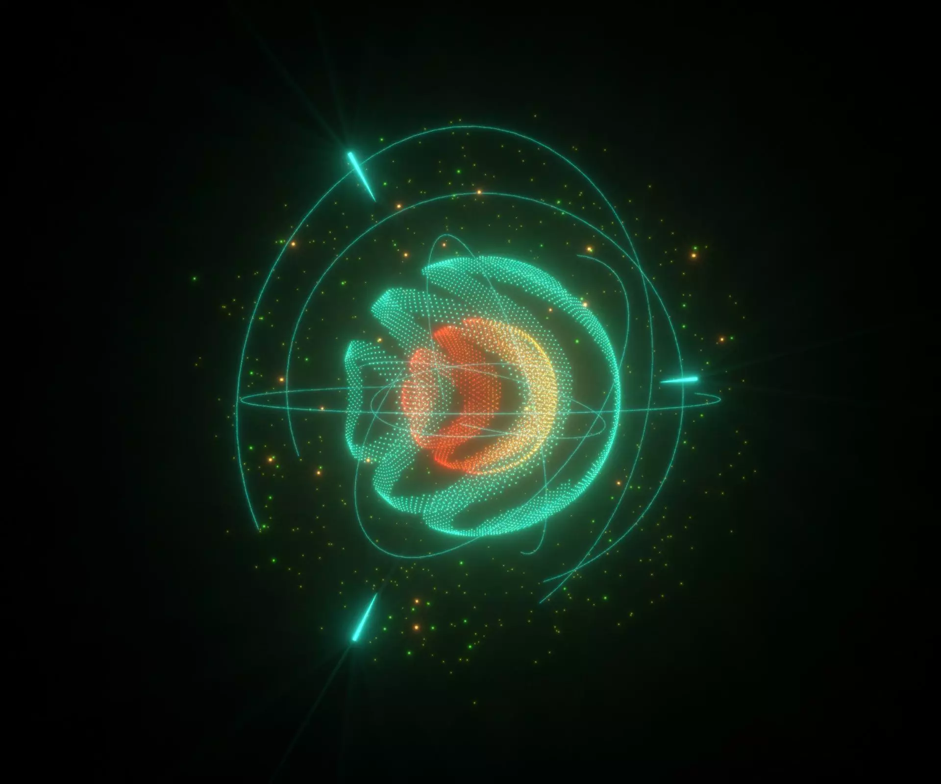 Animated Hologram core For Cinema4d 3D model_0