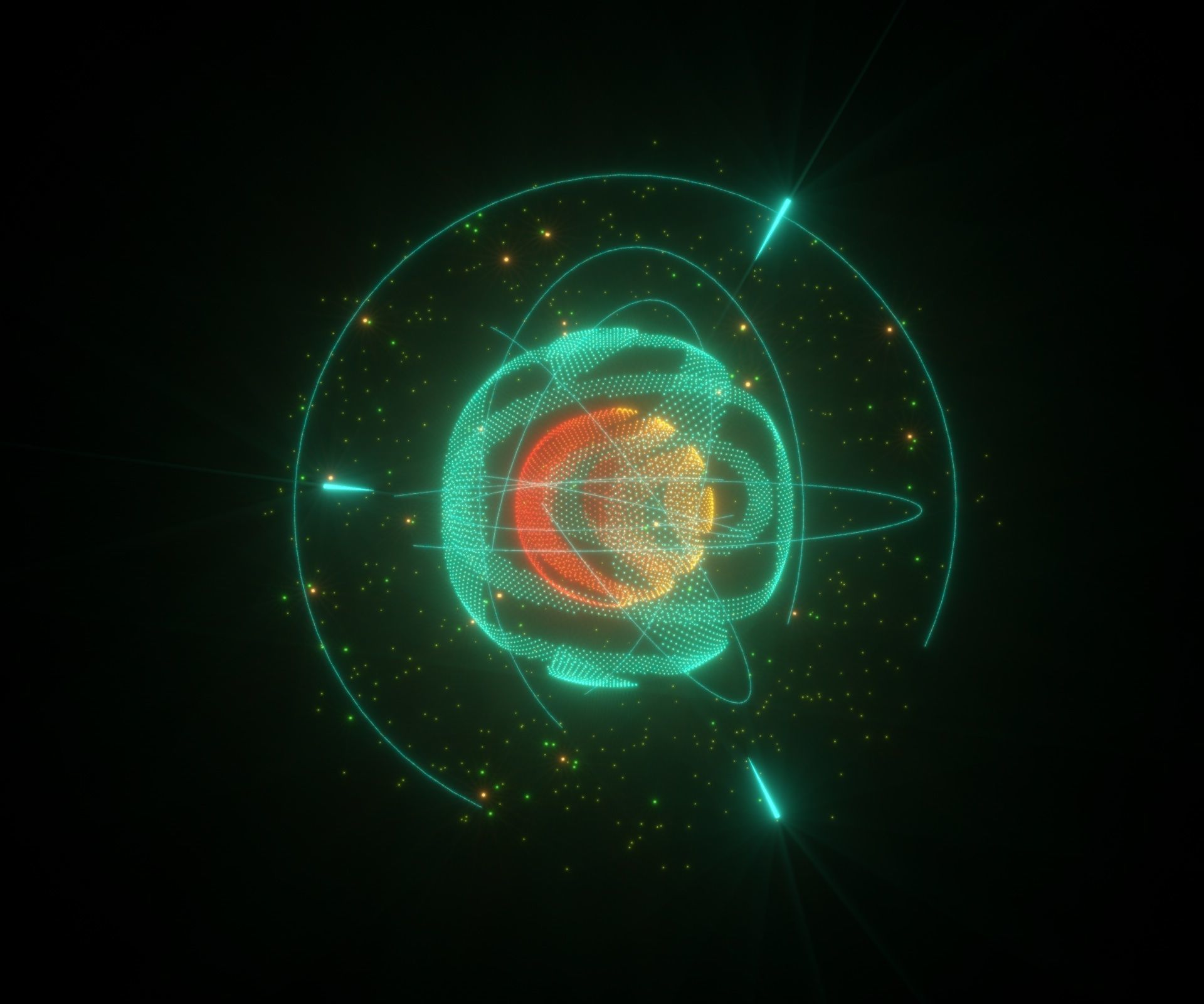 Animated Hologram core For Cinema4d 3D model_2