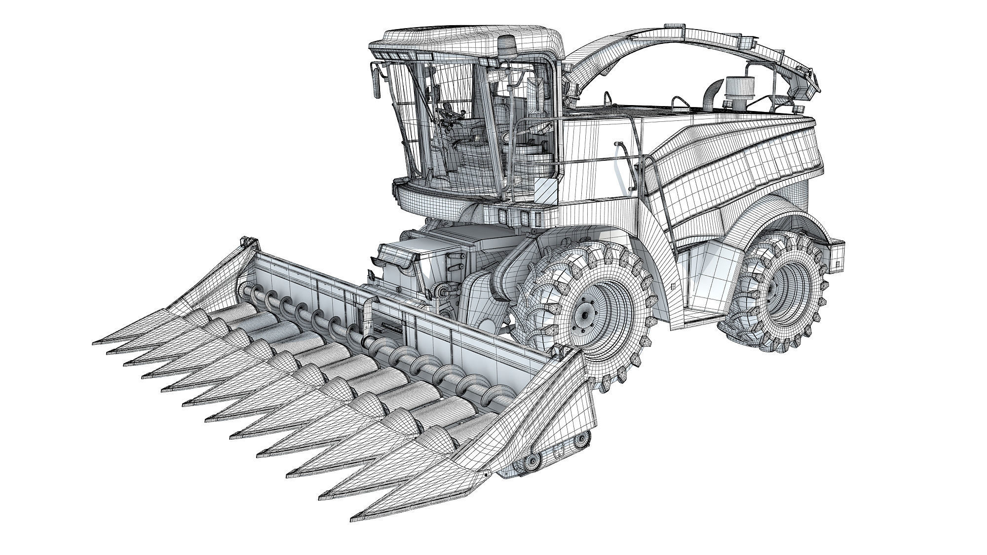 3D Combine Harvester 3D model_15