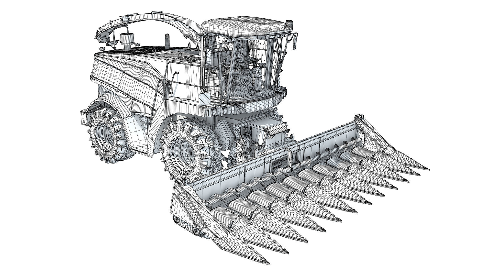 3D Combine Harvester 3D model_18