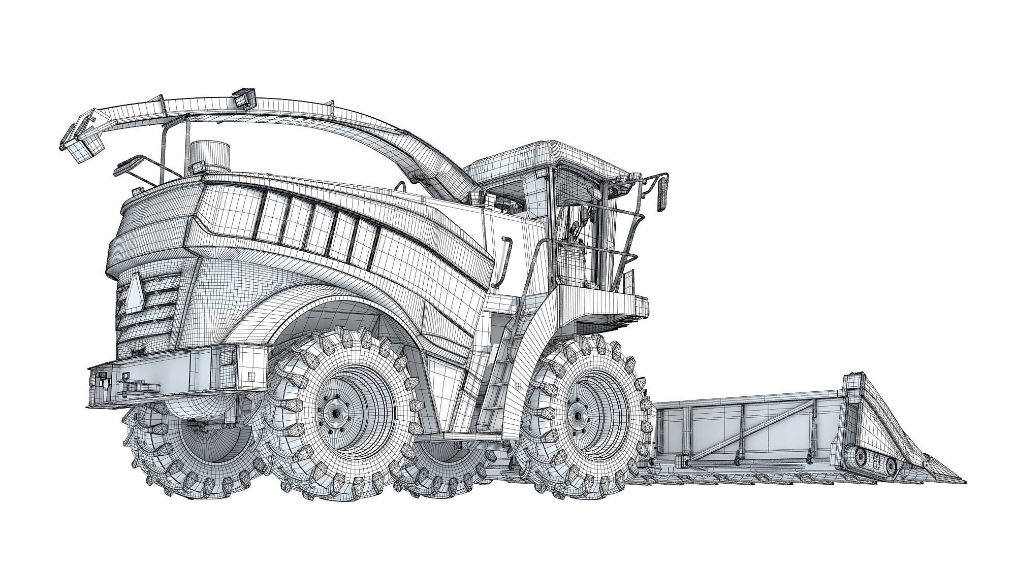 3D Combine Harvester 3D model_17