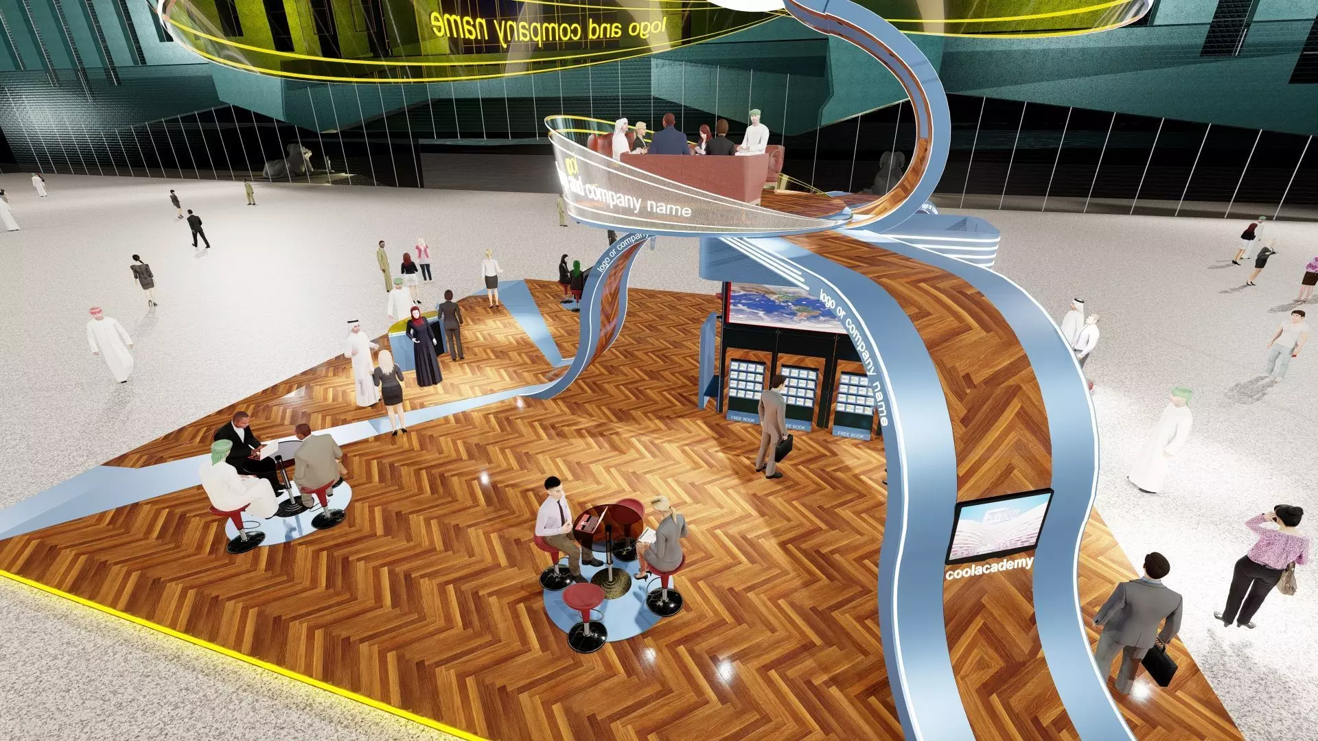 Custom Exhibition Booth 7 3D model_0