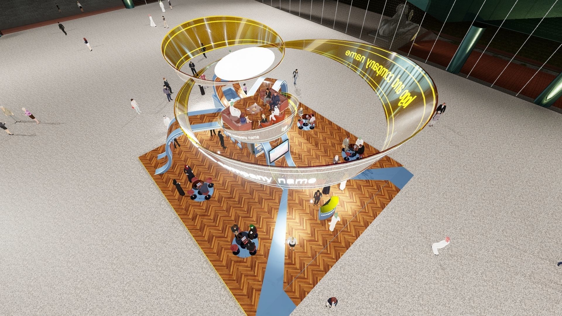 Custom Exhibition Booth 7 3D model_14