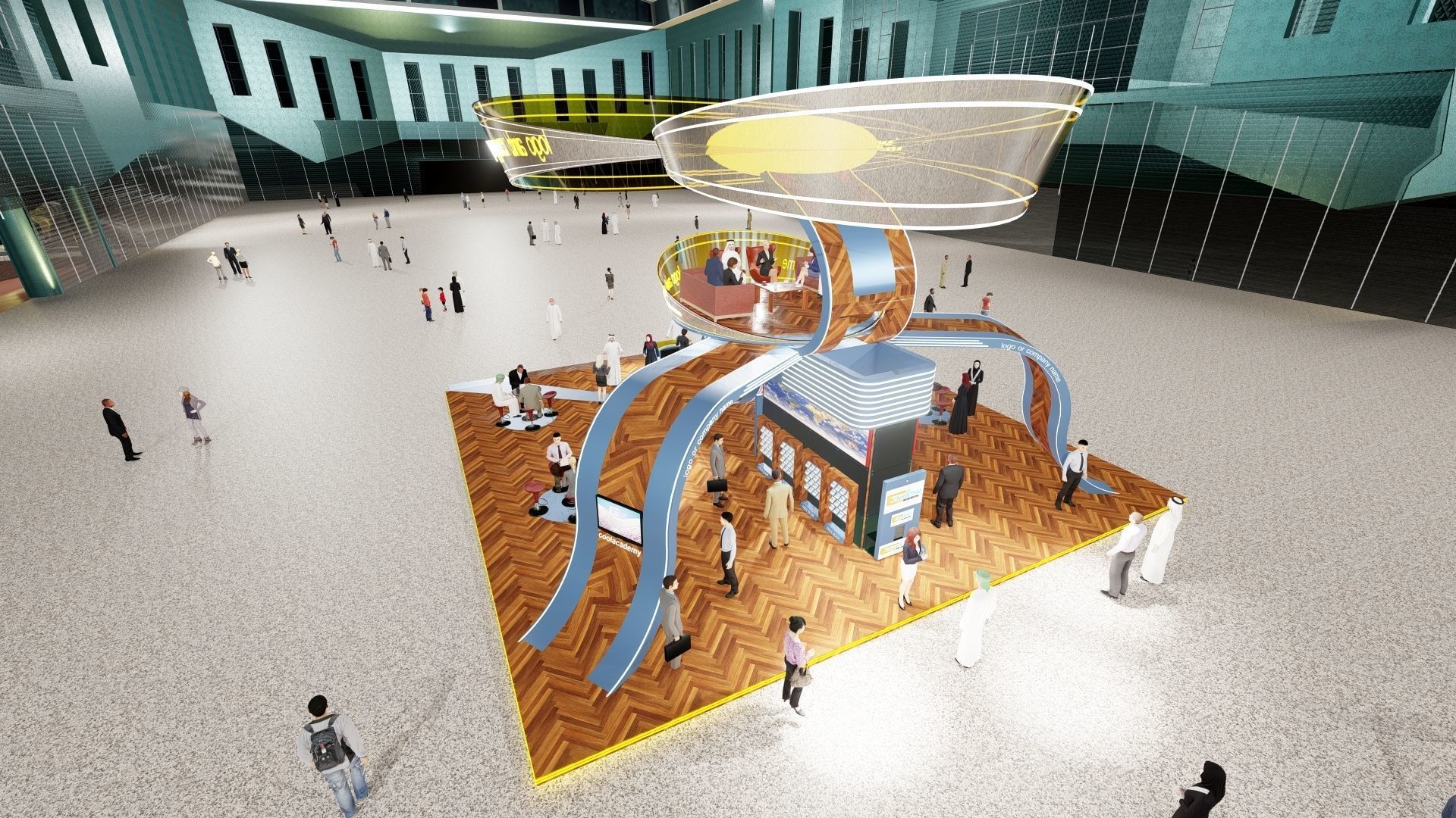 Custom Exhibition Booth 7 3D model_12