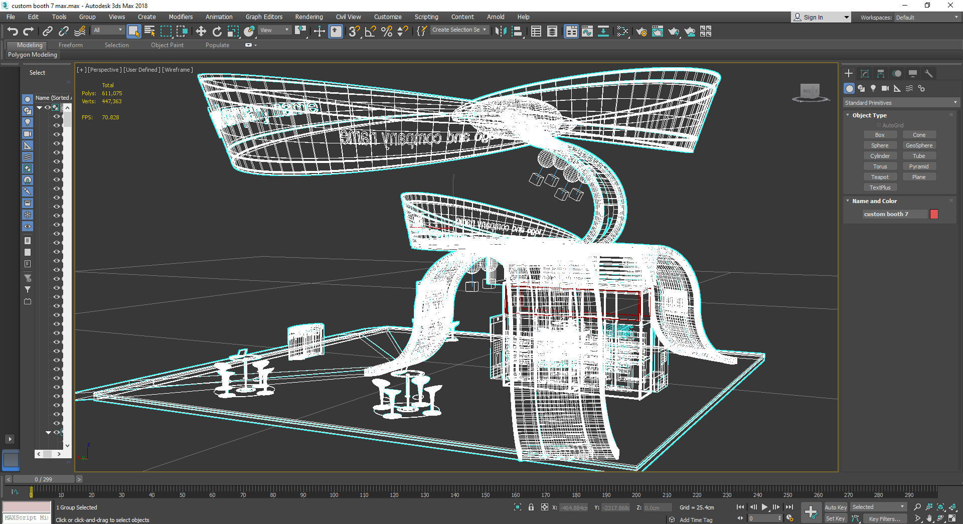 Custom Exhibition Booth 7 3D model_4