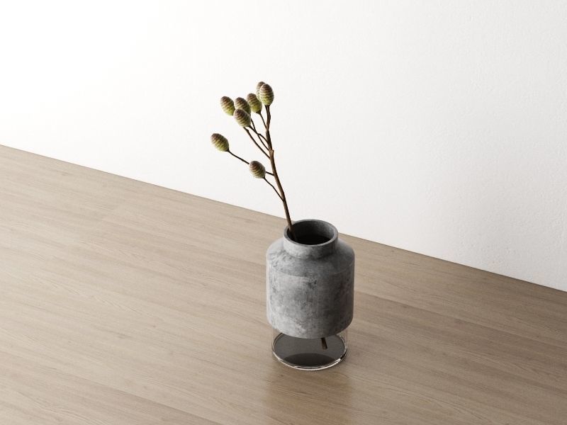 Concrete Vases 3D model_2