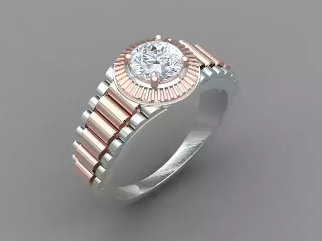 Diamond Men Ring with Watch strap