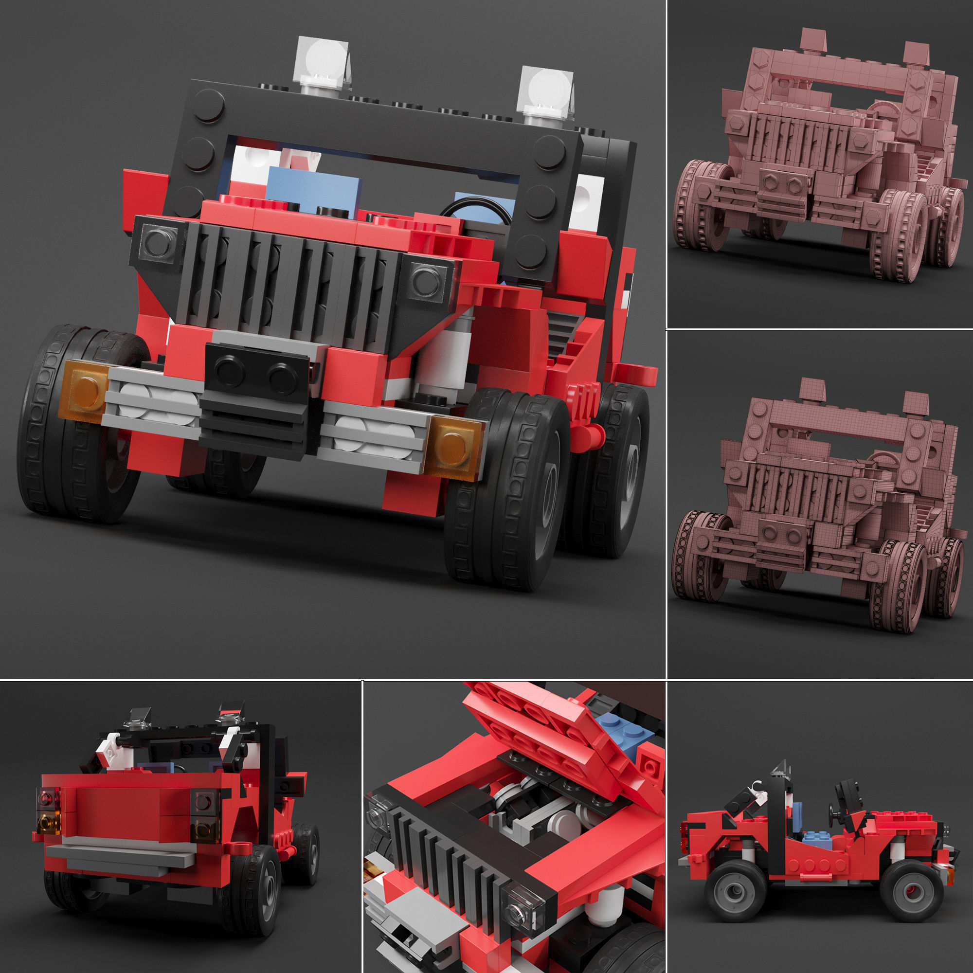 lego 20 car 3D model_1