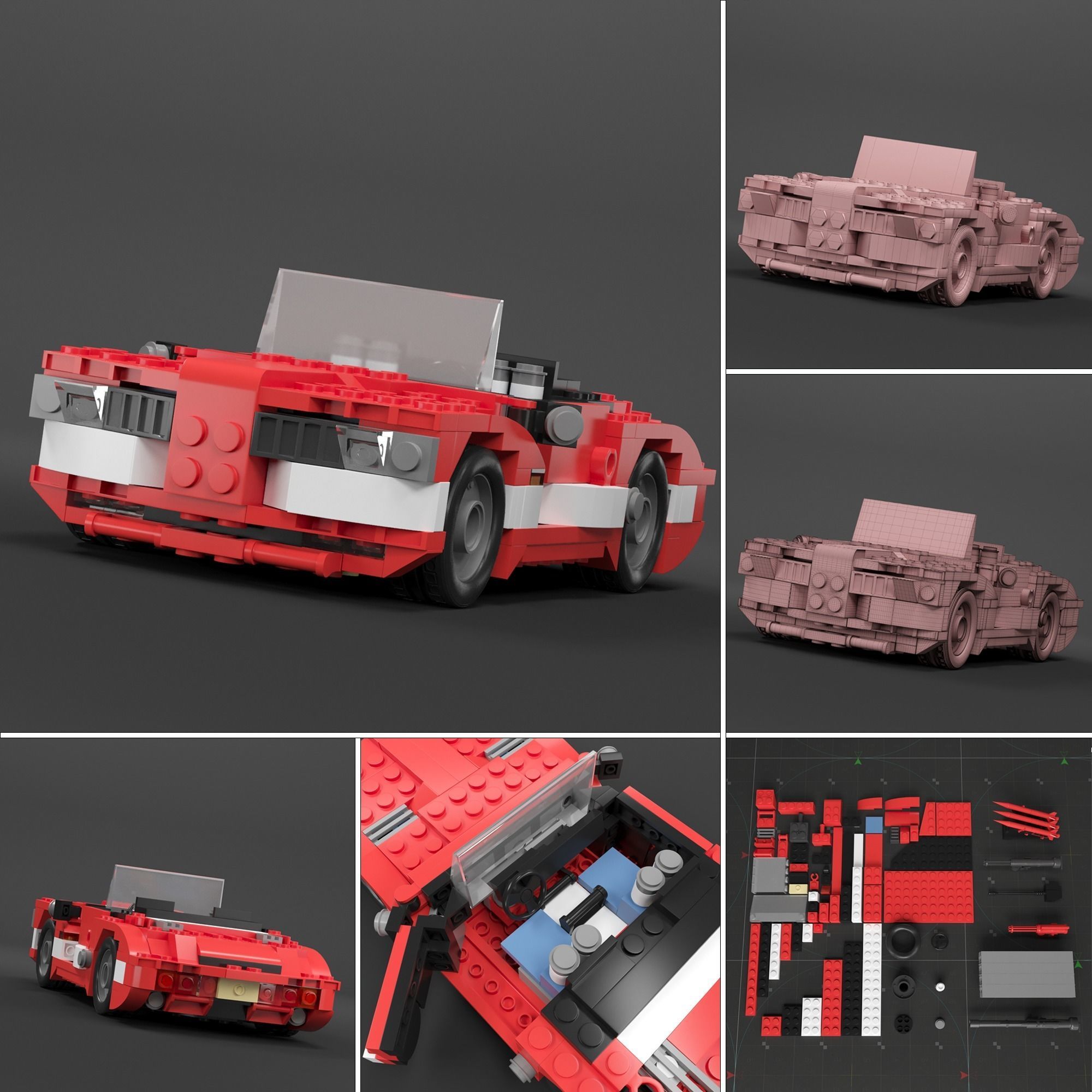 lego 20 car 3D model_7