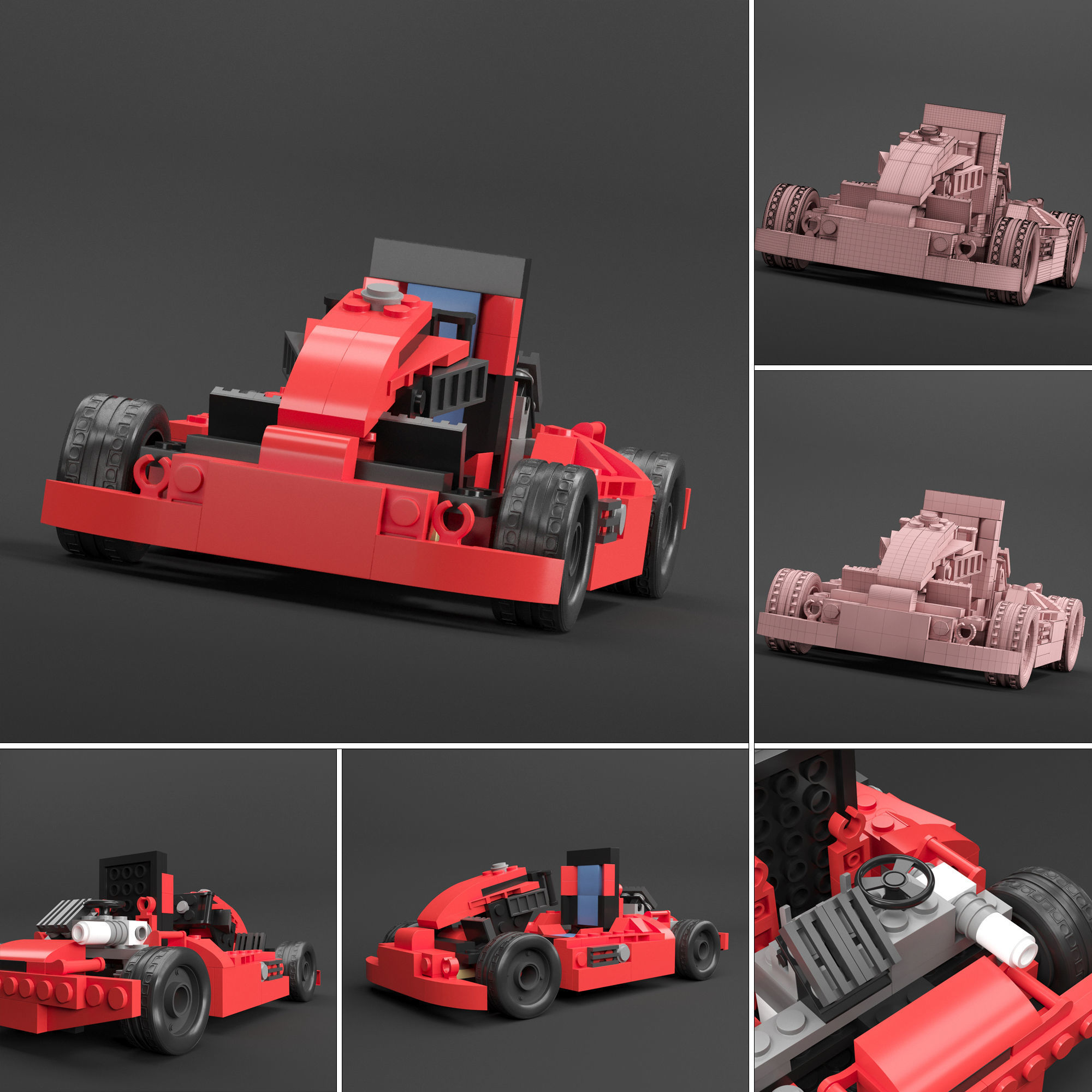 lego 20 car 3D model_2