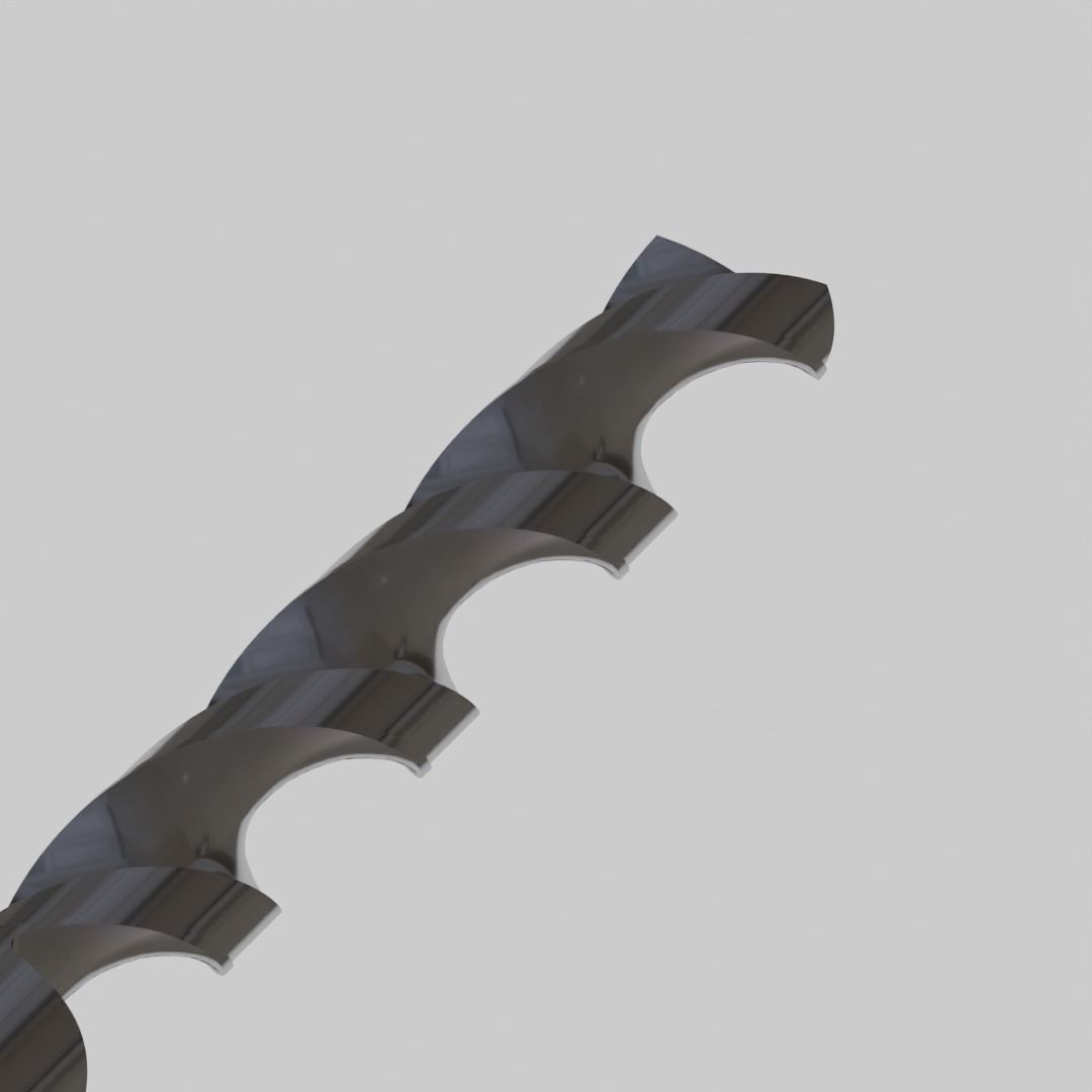 Orthopedic Drill Bit 4mm Diameter 3D model_5