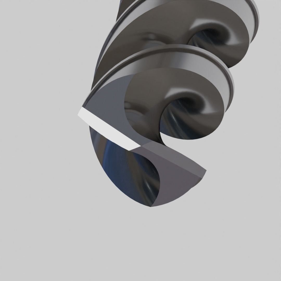 Orthopedic Drill Bit 4mm Diameter 3D model_6