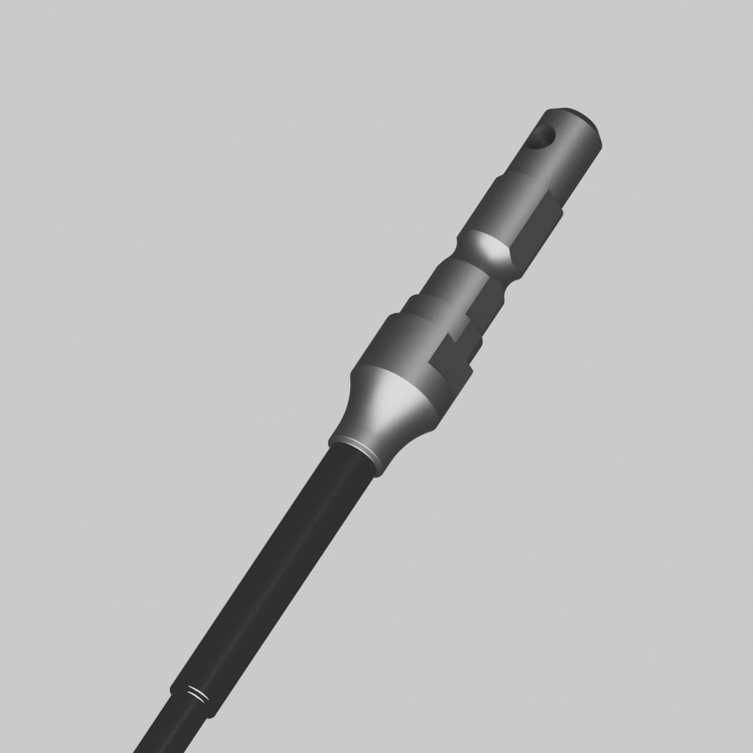 Orthopedic Drill Bit 4mm Diameter 3D model_3