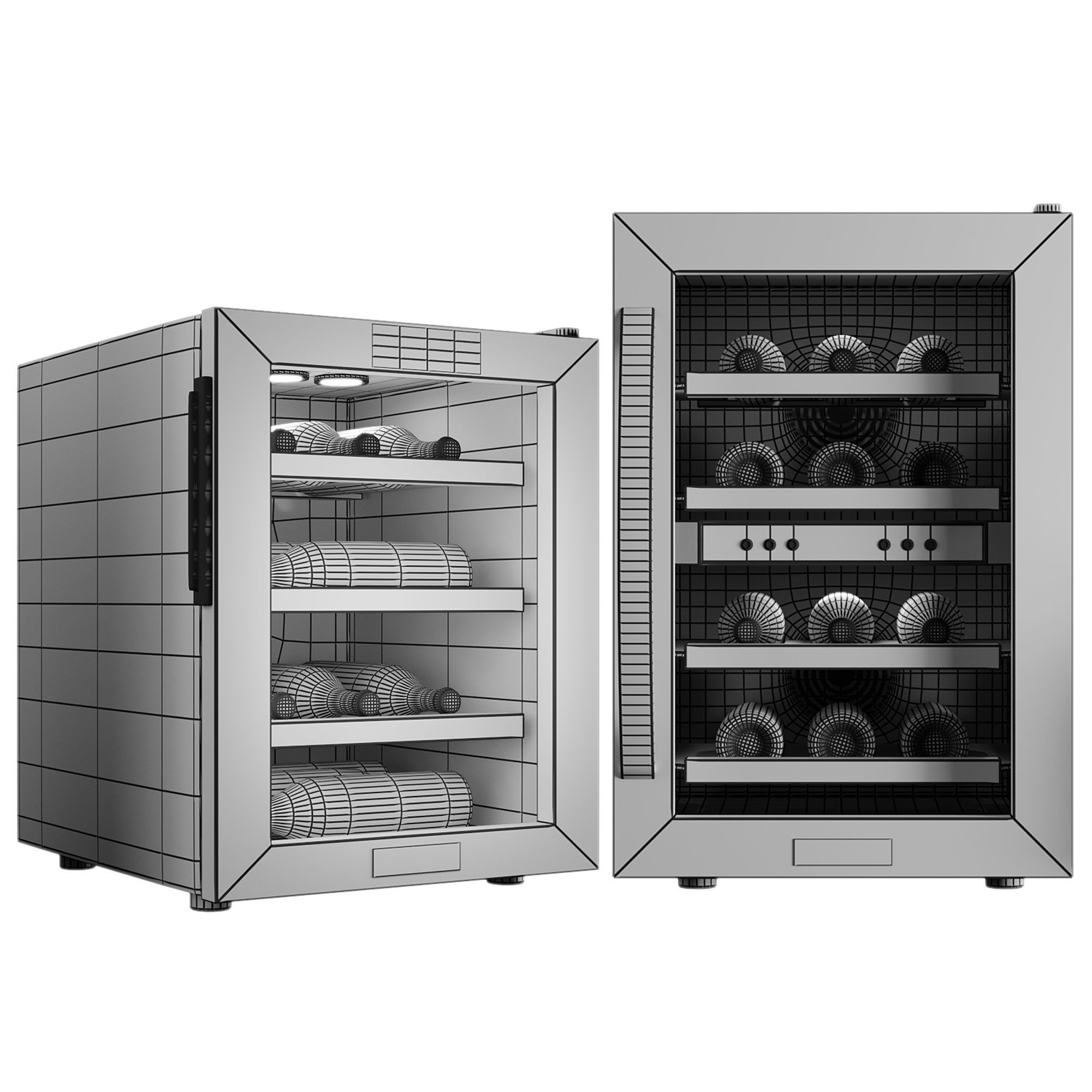 klarstein wine coolers Low-poly 3D model_7