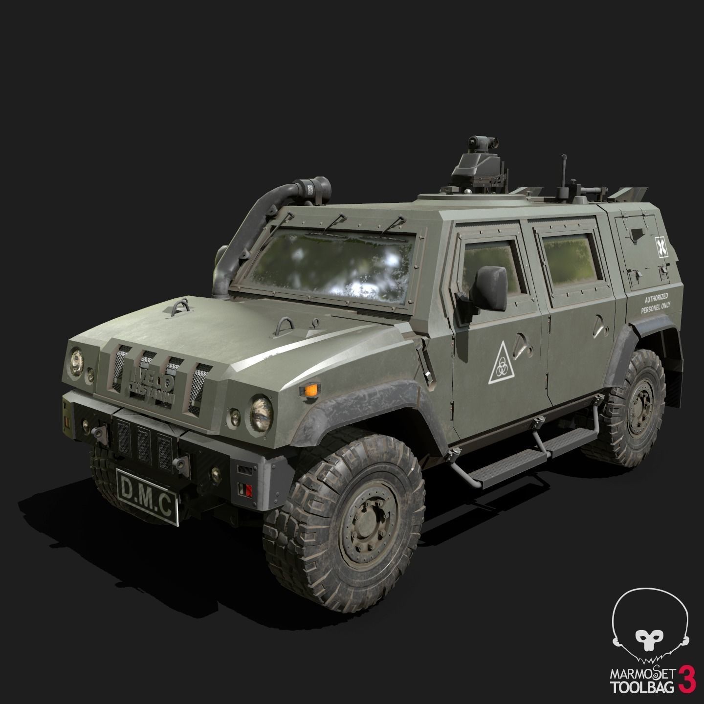 IVECO CRISTANINI 4X4 Low-poly 3D model_10