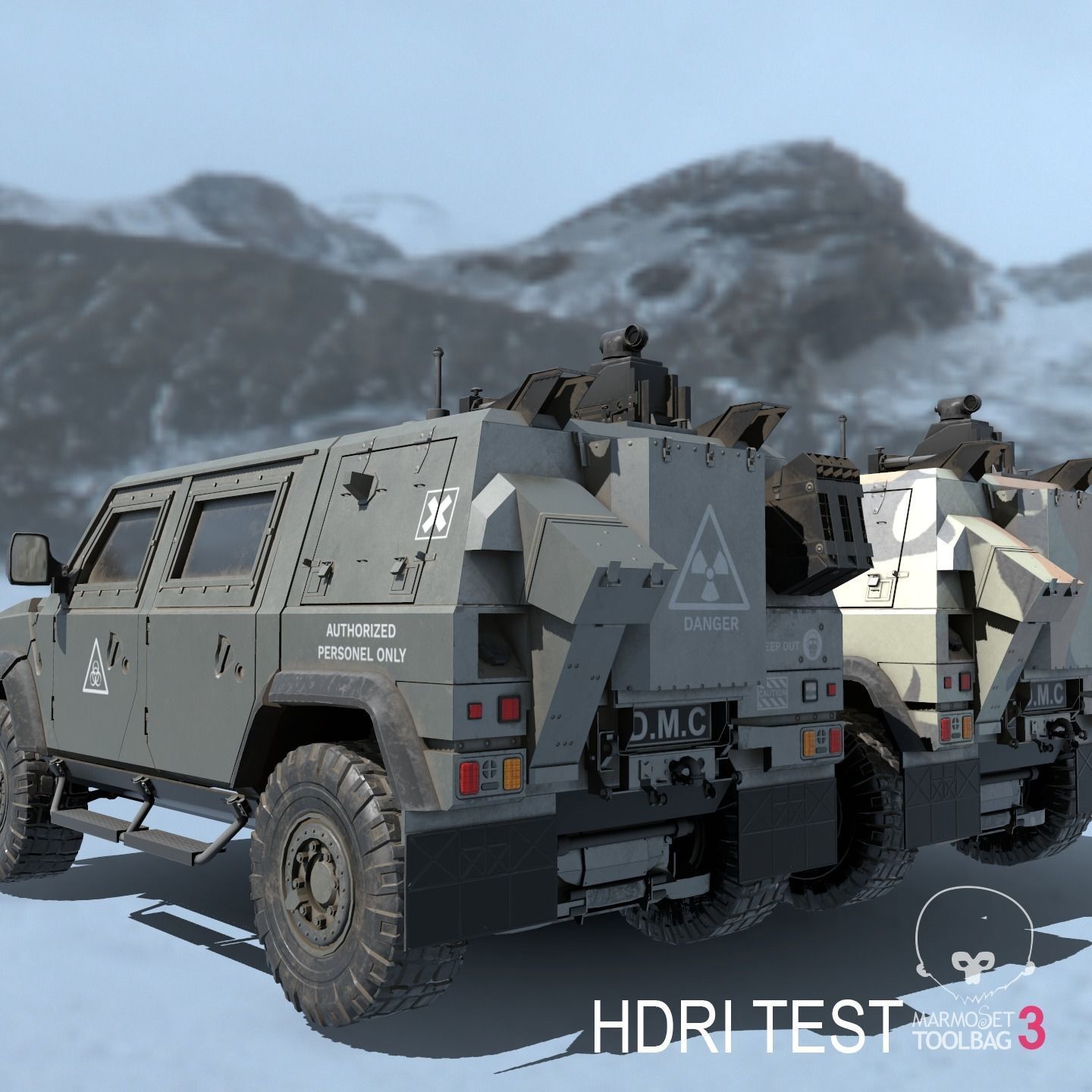 IVECO CRISTANINI 4X4 Low-poly 3D model_9