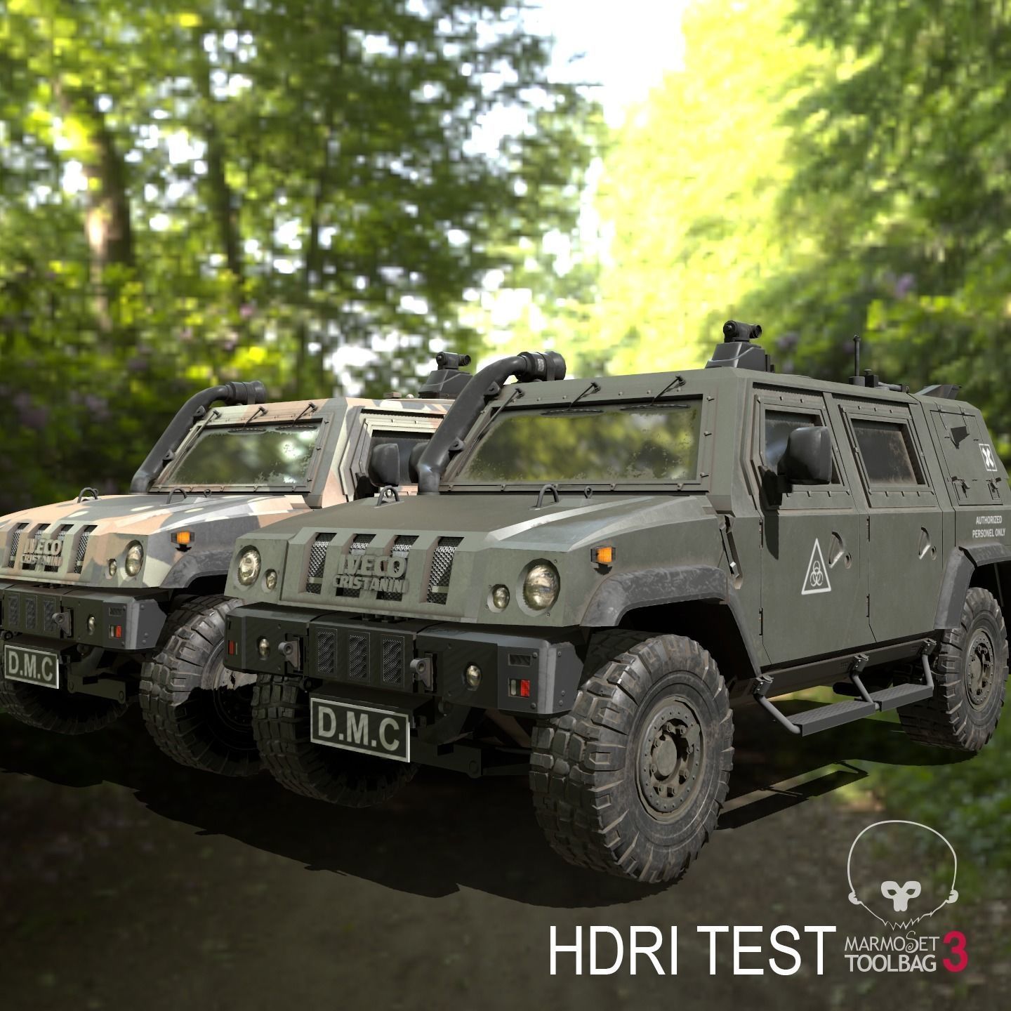 IVECO CRISTANINI 4X4 Low-poly 3D model_6