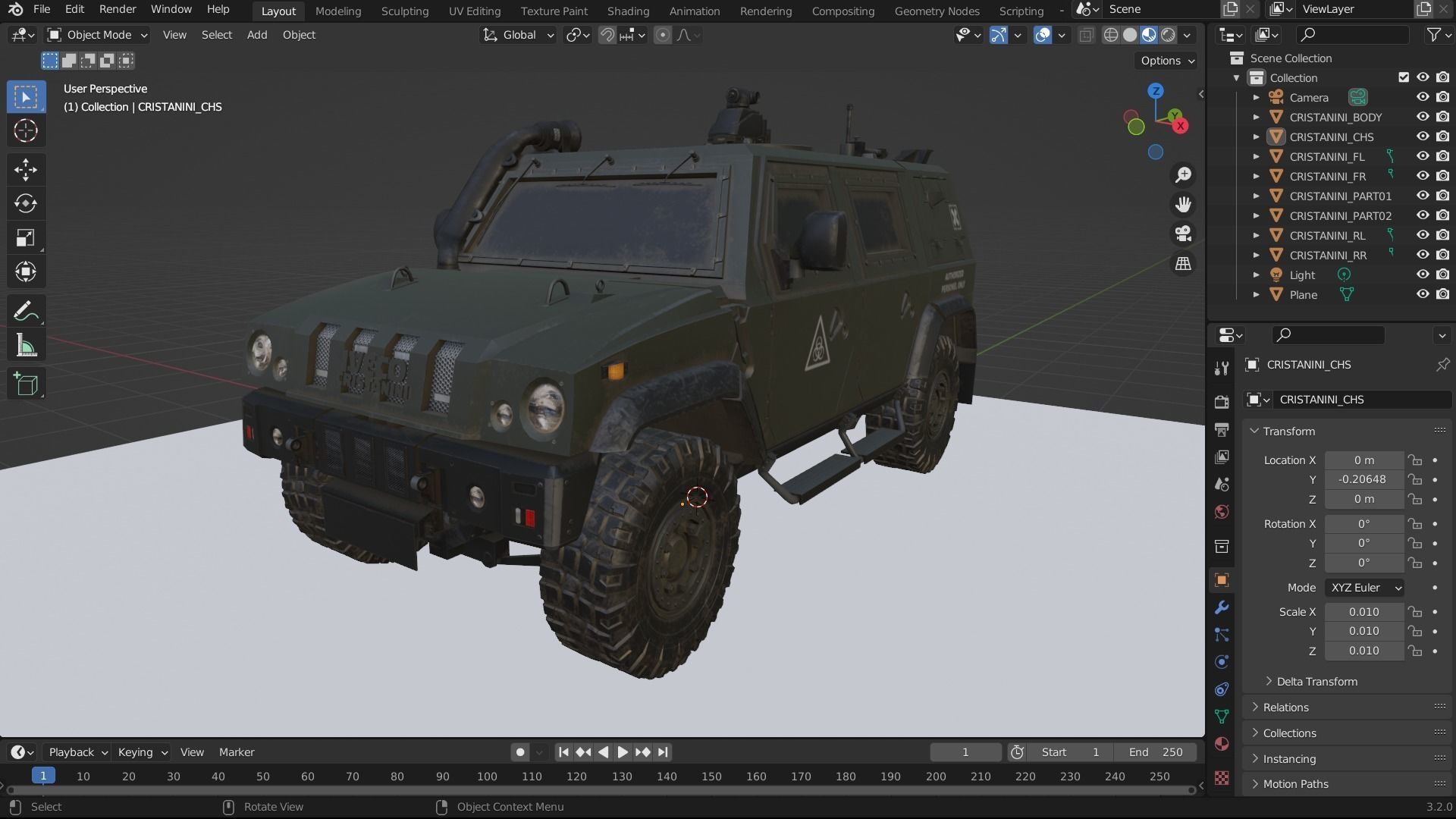 IVECO CRISTANINI 4X4 Low-poly 3D model_51