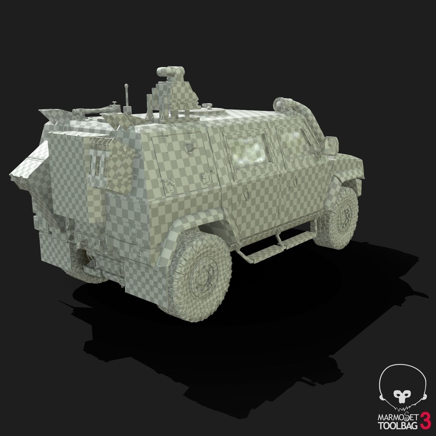 IVECO CRISTANINI 4X4 Low-poly 3D model_38