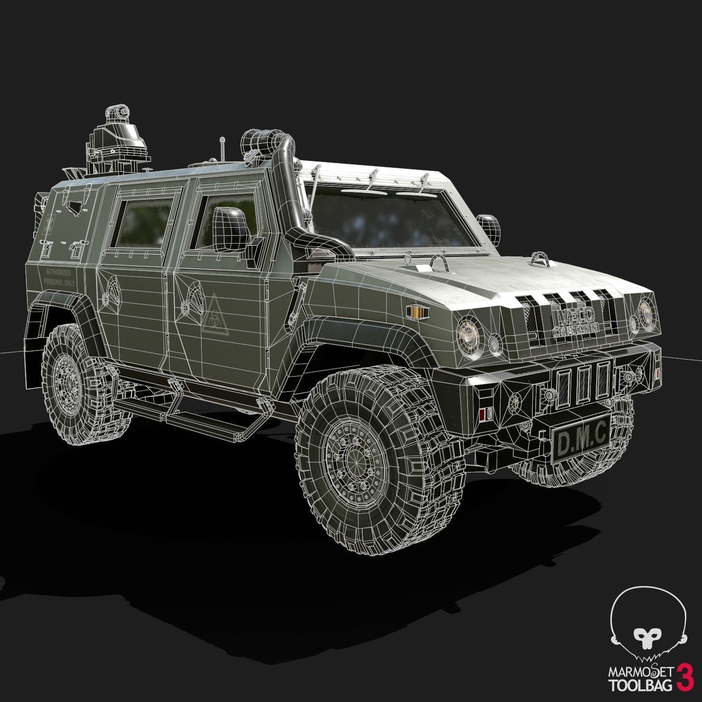 IVECO CRISTANINI 4X4 Low-poly 3D model_19
