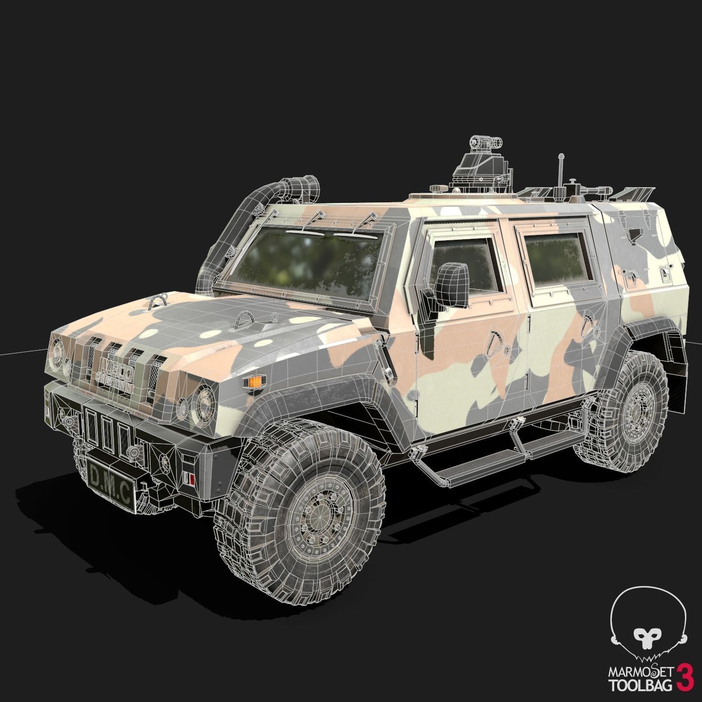 IVECO CRISTANINI 4X4 Low-poly 3D model_23