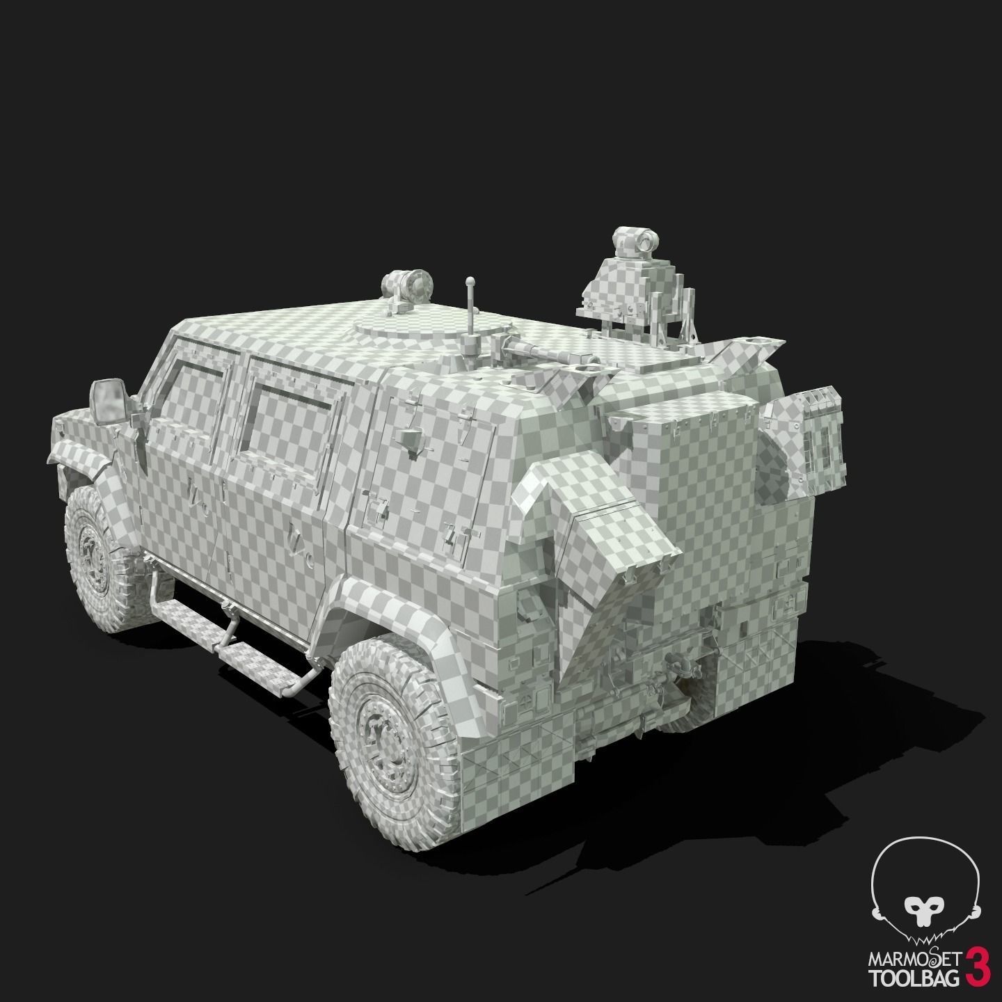 IVECO CRISTANINI 4X4 Low-poly 3D model_37