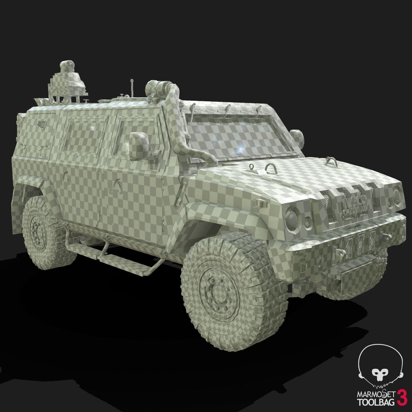 IVECO CRISTANINI 4X4 Low-poly 3D model_39