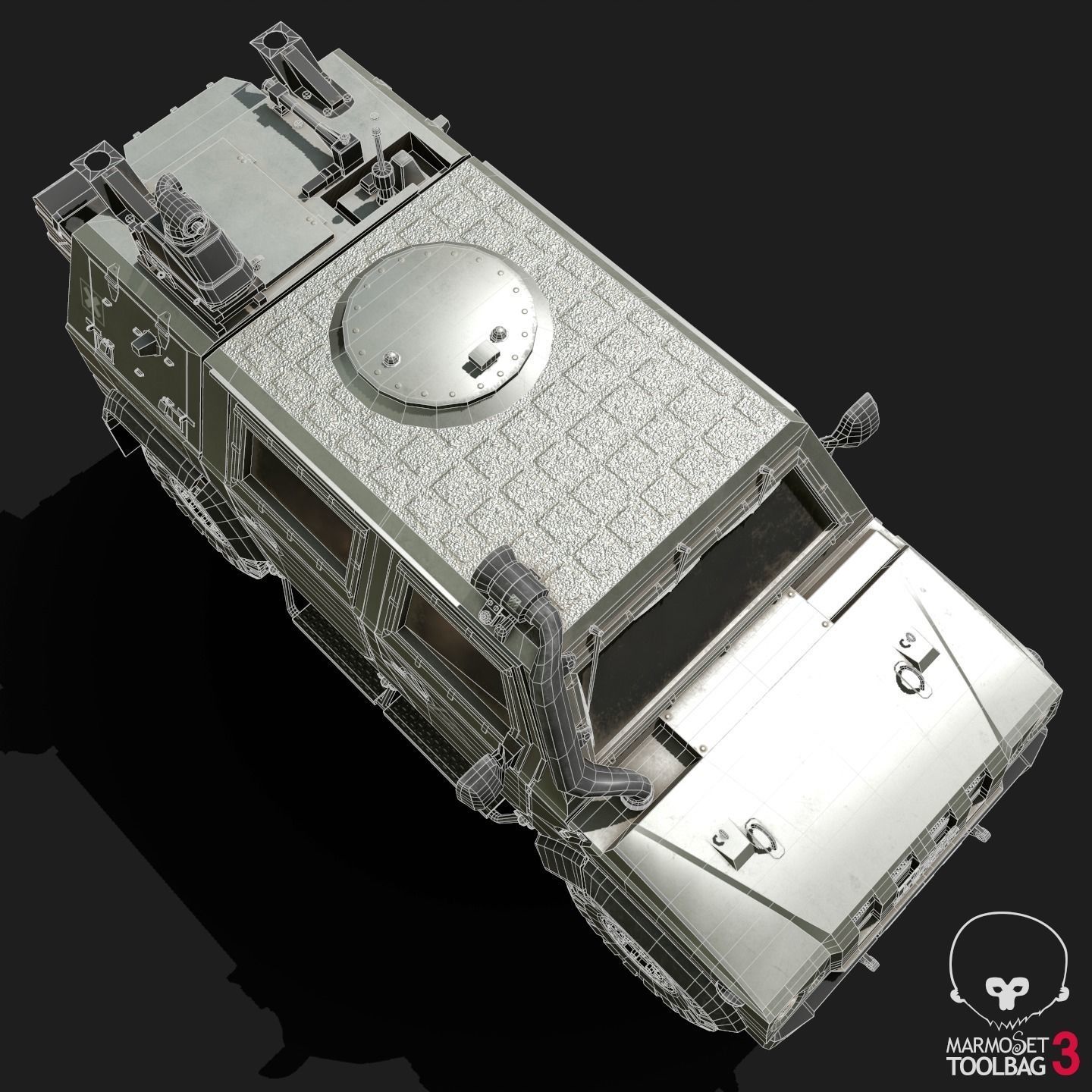 IVECO CRISTANINI 4X4 Low-poly 3D model_21