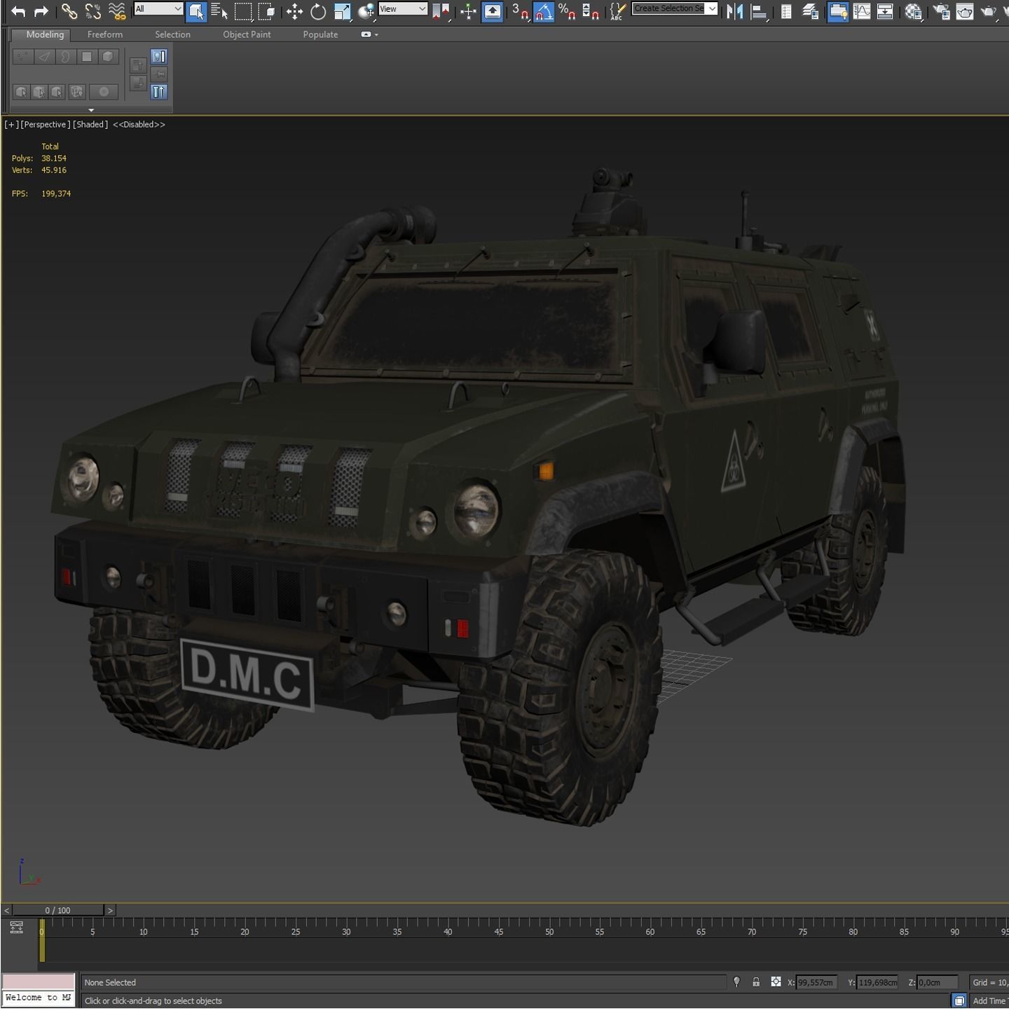 IVECO CRISTANINI 4X4 Low-poly 3D model_40