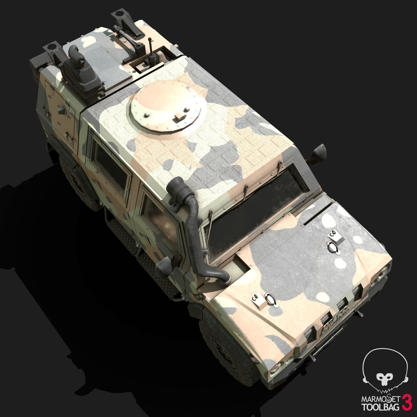 IVECO CRISTANINI 4X4 Low-poly 3D model_32