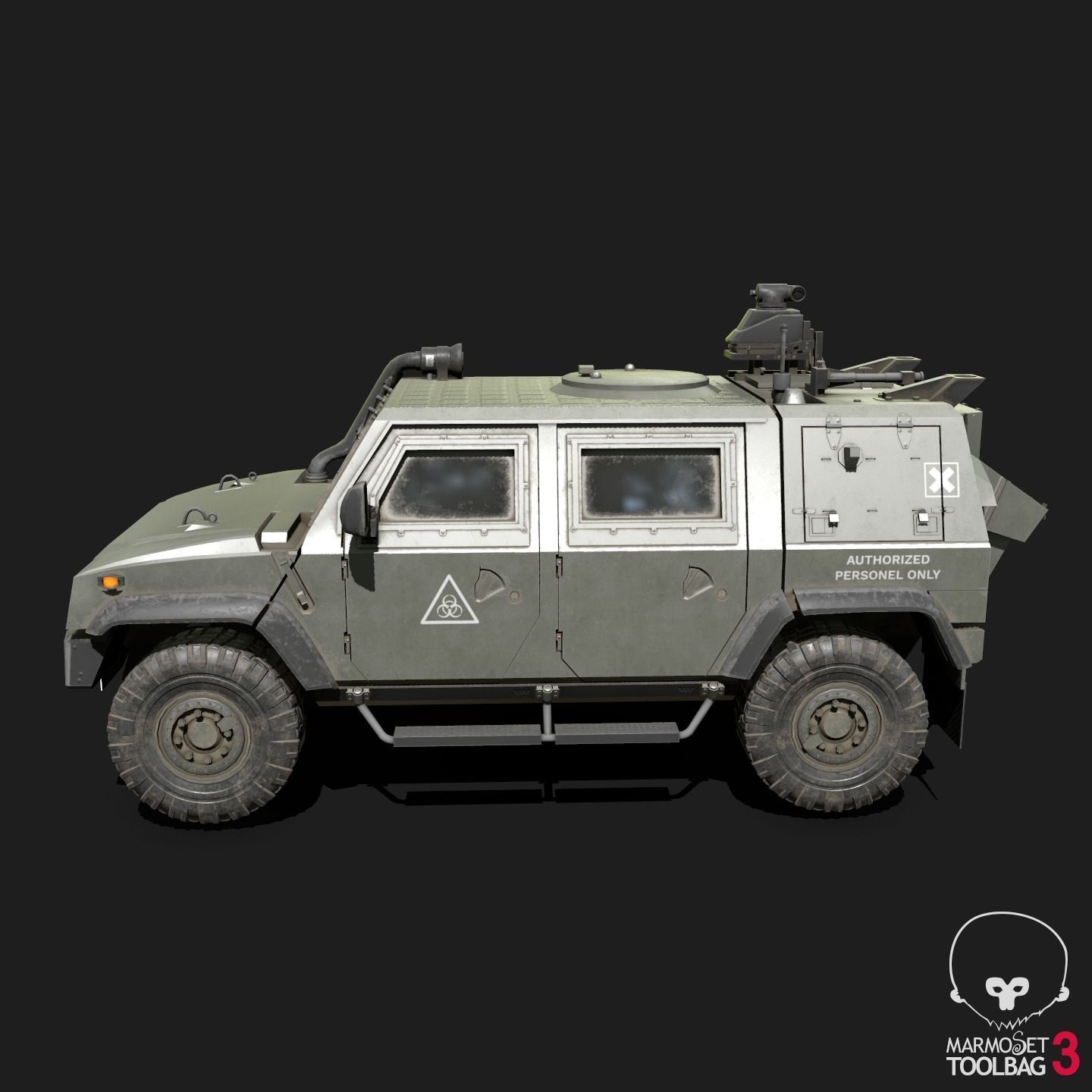 IVECO CRISTANINI 4X4 Low-poly 3D model_12