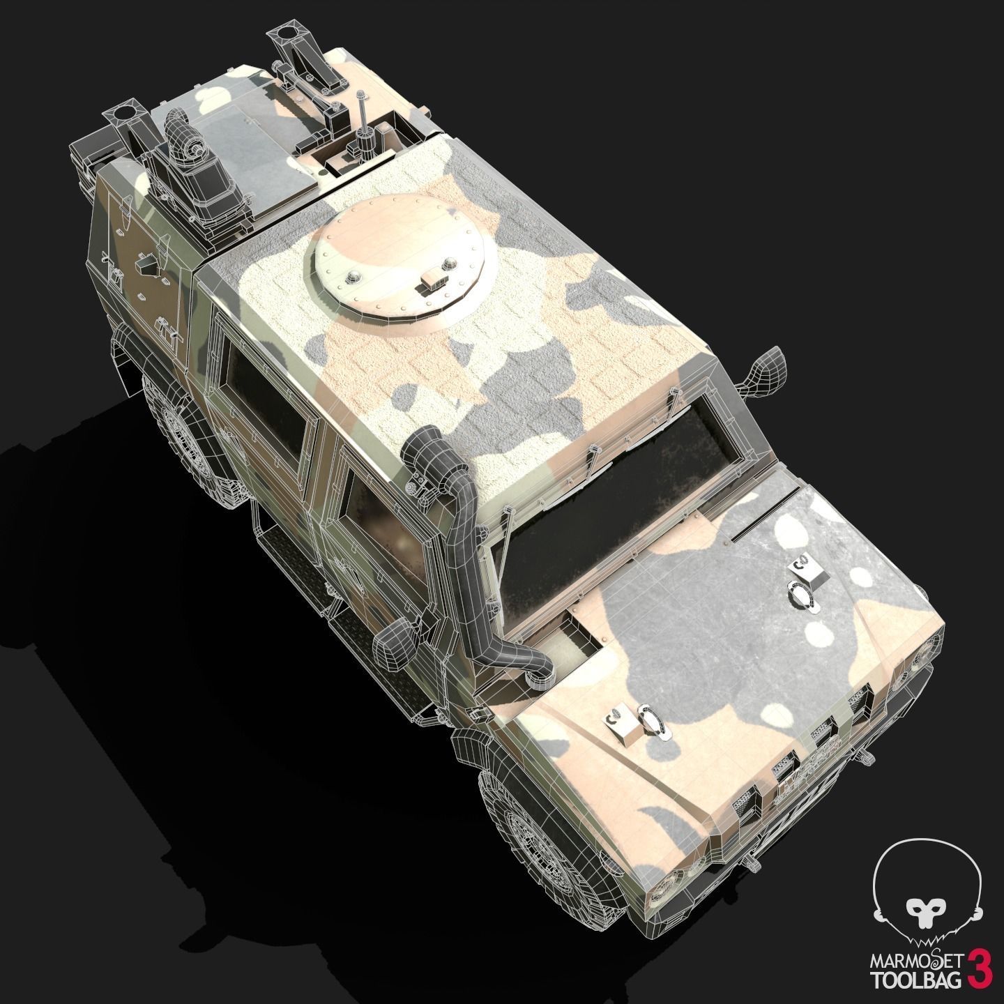 IVECO CRISTANINI 4X4 Low-poly 3D model_33